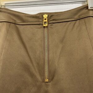 Good American Bronze Dressy Pants with Gold Zipper